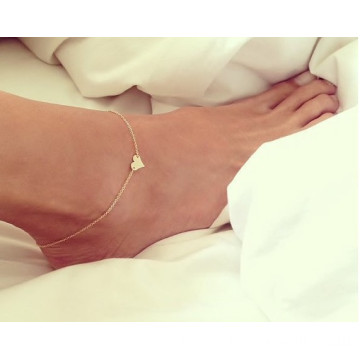 New Barefoot Sandal Foot Chain Heart Charm Anklet Bracelet